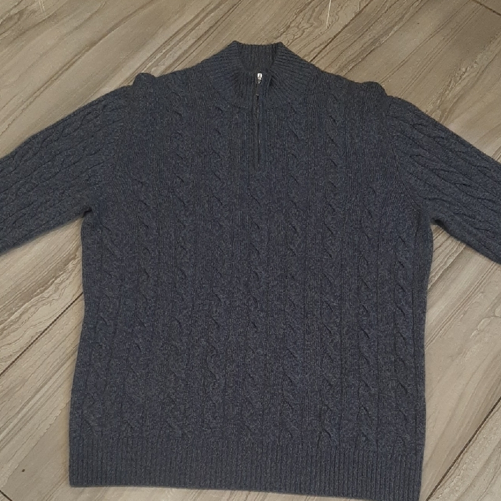Addison Men's Blue Cable Knit Sweater